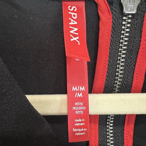 Spanx The Perfect Jumpsuit Women’s Med Black Ponte Sleeveless Flared Leg Stretch - Picture 3 of 6